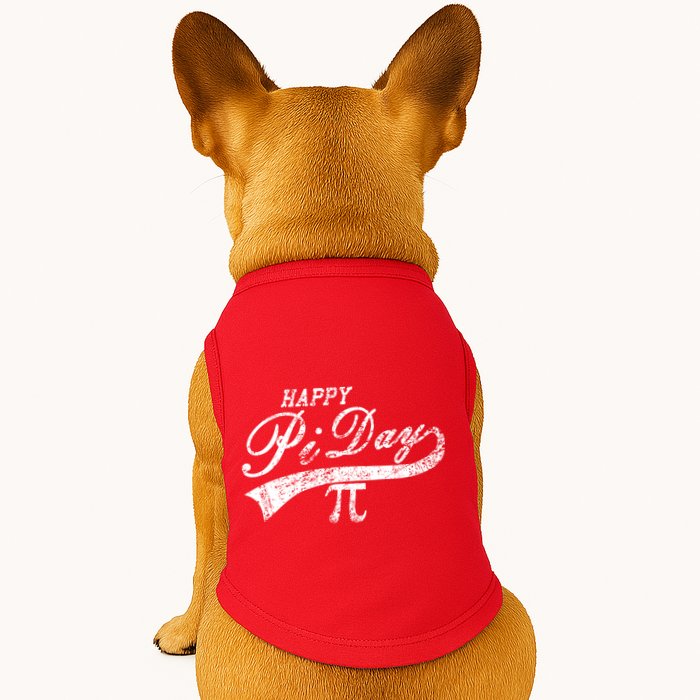 Retro Happy Pi Day 3.14 March 14th Math Geek Doggie Tank