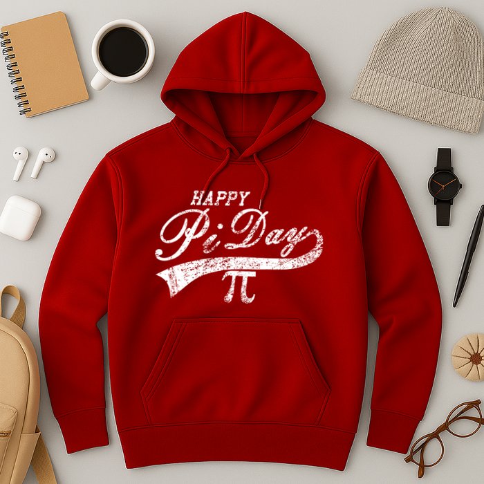 Retro Happy Pi Day 3.14 March 14th Math Geek Hoodie