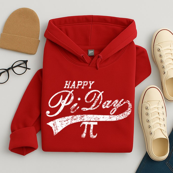 Retro Happy Pi Day 3.14 March 14th Math Geek Hoodie