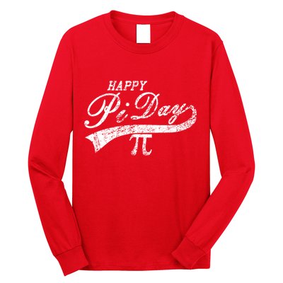 Retro Happy Pi Day 3.14 March 14th Math Geek Long Sleeve Shirt