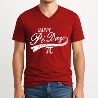 Retro Happy Pi Day 3.14 March 14th Math Geek V-Neck T-Shirt