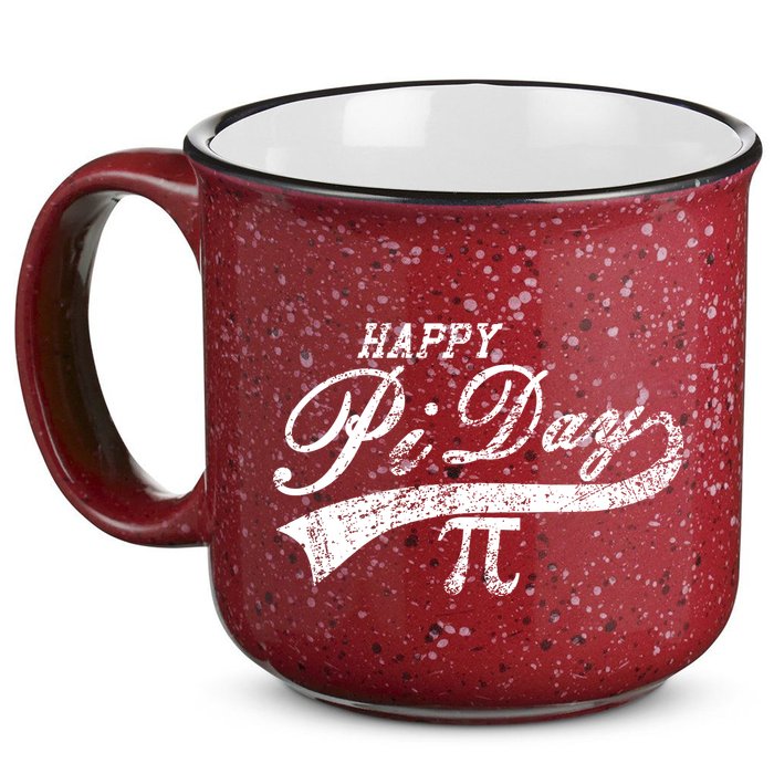 Retro Happy Pi Day 3.14 March 14th Math Geek 15oz Campfire Ceramic Mug