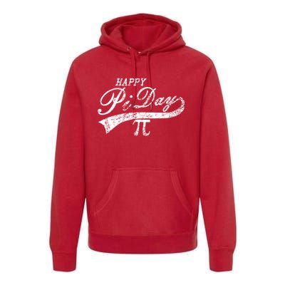 Retro Happy Pi Day 3.14 March 14th Math Geek Premium Hoodie