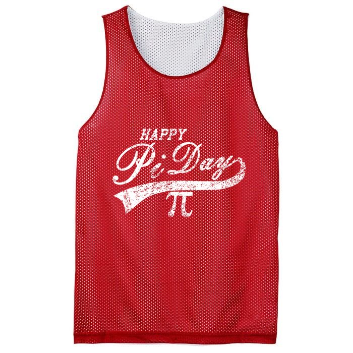 Retro Happy Pi Day 3.14 March 14th Math Geek Mesh Reversible Basketball Jersey Tank