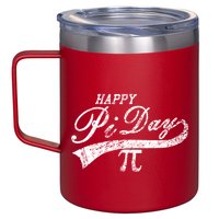 Retro Happy Pi Day 3.14 March 14th Math Geek 12oz Stainless Steel Coffee Mug
