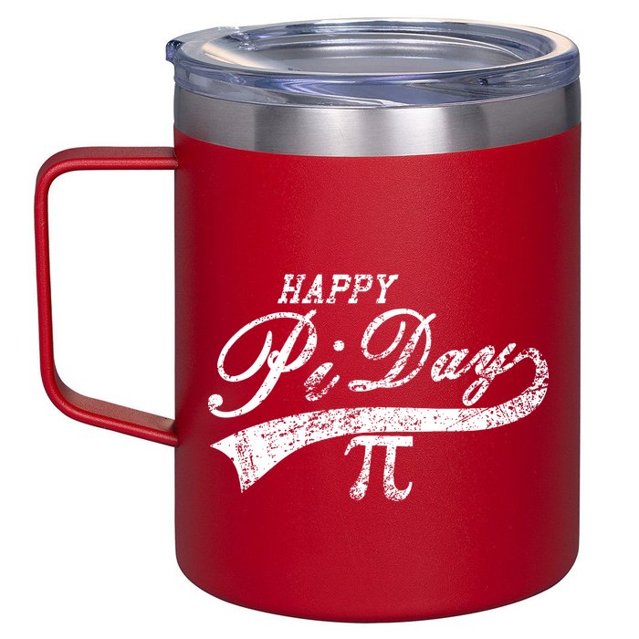 Retro Happy Pi Day 3.14 March 14th Math Geek 12oz Stainless Steel Coffee Mug