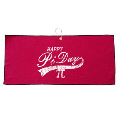 Retro Happy Pi Day 3.14 March 14th Math Geek Large Microfiber Waffle Golf Towel