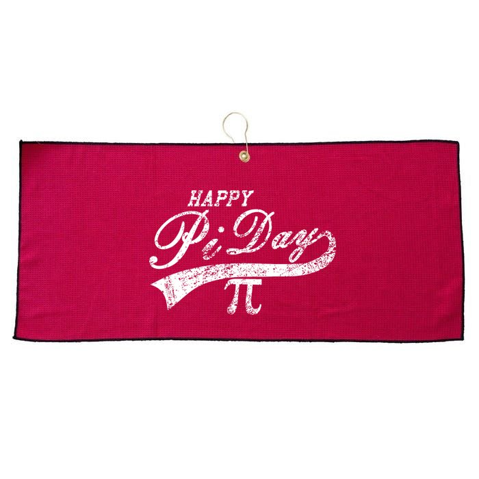 Retro Happy Pi Day 3.14 March 14th Math Geek Large Microfiber Waffle Golf Towel