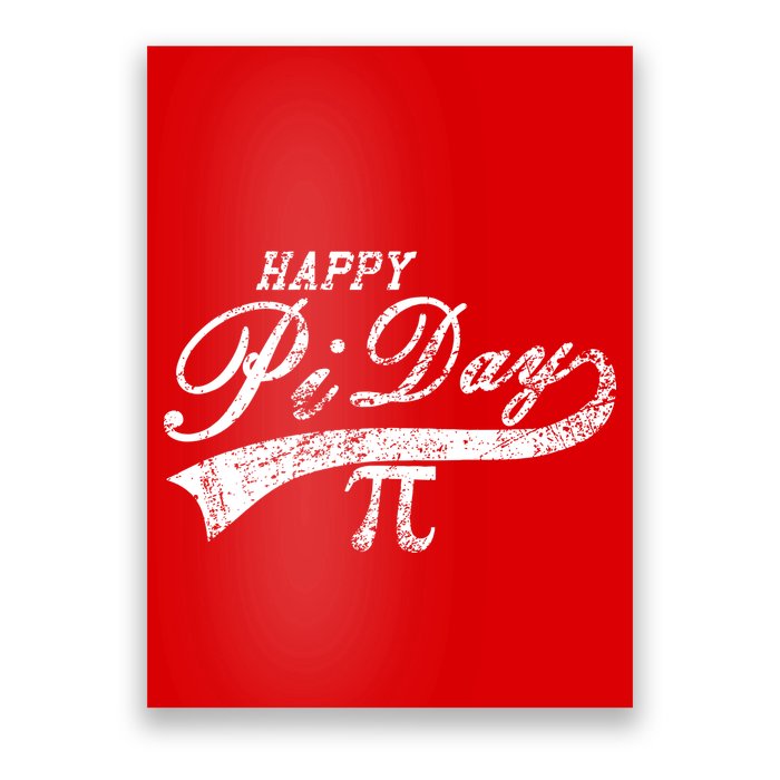 Retro Happy Pi Day 3.14 March 14th Math Geek Poster