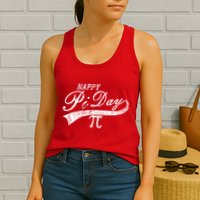 Retro Happy Pi Day 3.14 March 14th Math Geek Womens Tank Top