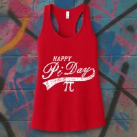 Retro Happy Pi Day 3.14 March 14th Math Geek Womens Tank Top