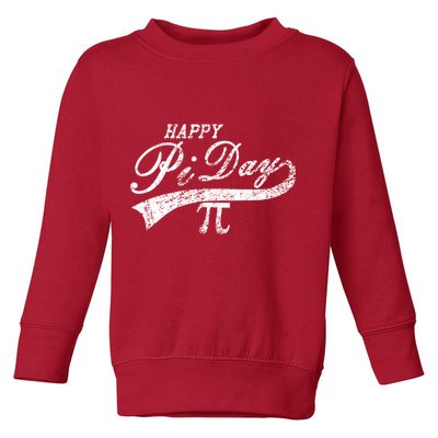Retro Happy Pi Day 3.14 March 14th Math Geek Toddler Sweatshirt