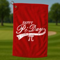Retro Happy Pi Day 3.14 March 14th Math Geek Golf Towel