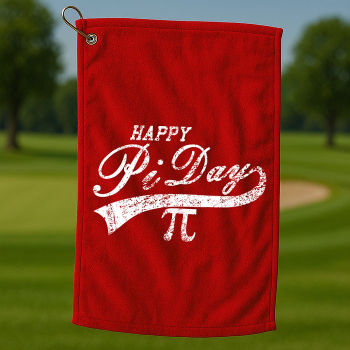 Retro Happy Pi Day 3.14 March 14th Math Geek Golf Towel