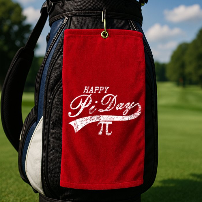Retro Happy Pi Day 3.14 March 14th Math Geek Golf Towel