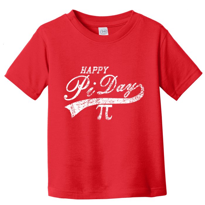 Retro Happy Pi Day 3.14 March 14th Math Geek Toddler T-Shirt