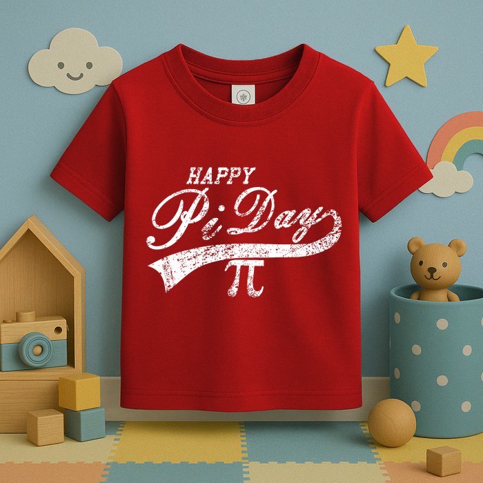 Retro Happy Pi Day 3.14 March 14th Math Geek Toddler T-Shirt
