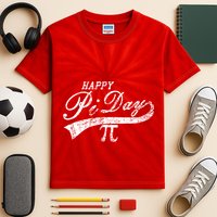Retro Happy Pi Day 3.14 March 14th Math Geek Kids Tie-Dye T-Shirt