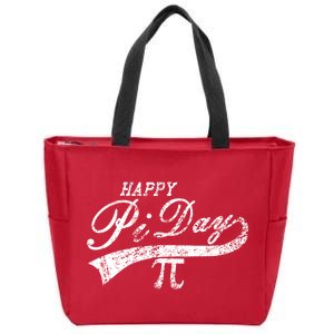 Retro Happy Pi Day 3.14 March 14th Math Geek Zip Tote Bag