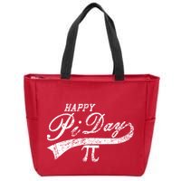 Retro Happy Pi Day 3.14 March 14th Math Geek Zip Tote Bag