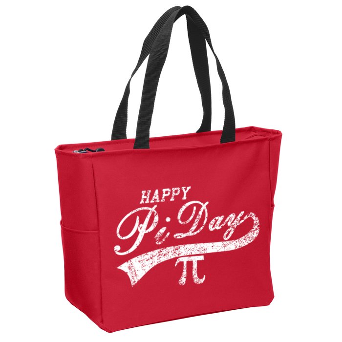 Retro Happy Pi Day 3.14 March 14th Math Geek Zip Tote Bag