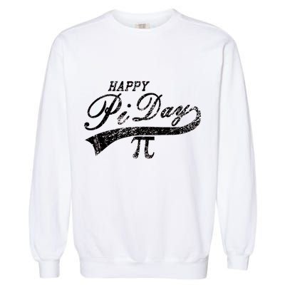 Retro Happy Pi Day 3.14 March 14th Math Geek Garment-Dyed Sweatshirt