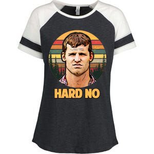 Retro Hard No  Enza Ladies Jersey Colorblock Tee