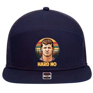 Retro Hard No  7 Panel Mesh Trucker Snapback Hat