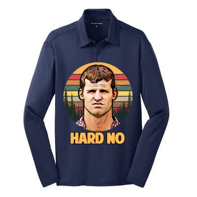 Retro Hard No  Silk Touch Performance Long Sleeve Polo