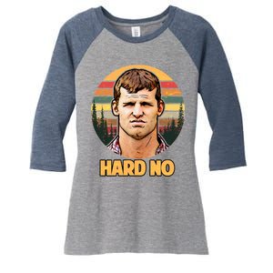 Retro Hard No  Women's Tri-Blend 3/4-Sleeve Raglan Shirt