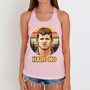 Retro Hard No  Women's Knotted Racerback Tank