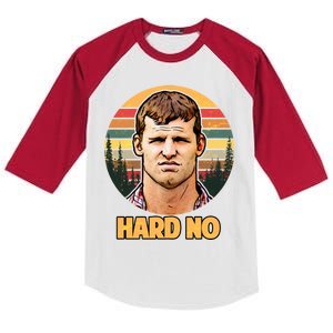 Retro Hard No  Kids Colorblock Raglan Jersey