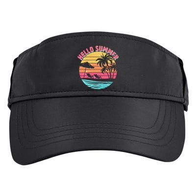 Retro Hello Summer Adult Drive Performance Visor