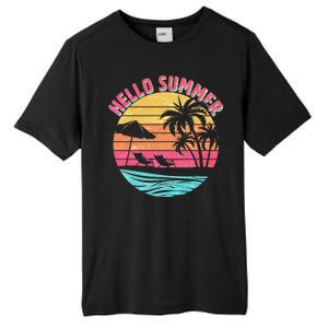 Retro Hello Summer Tall Fusion ChromaSoft Performance T-Shirt