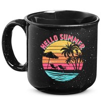 Retro Hello Summer 15oz Campfire Ceramic Mug