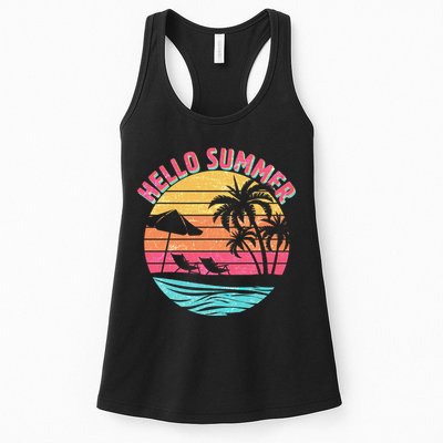 Retro Hello Summer Womens Tank Top