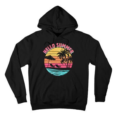 Retro Hello Summer Tall Hoodie