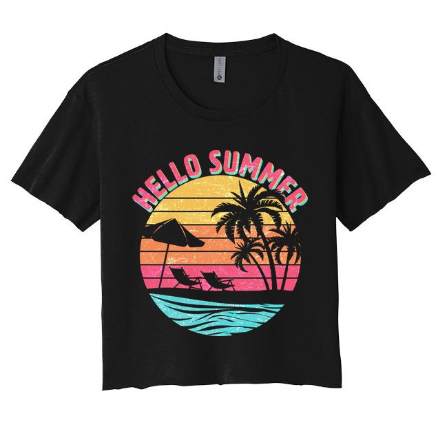 Retro Hello Summer Crop Top
