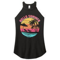 Retro Hello Summer Women's Perfect Tri Rocker Tank