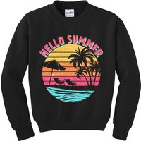 Retro Hello Summer Kids Sweatshirt