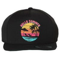 Retro Hello Summer Wool Snapback Cap