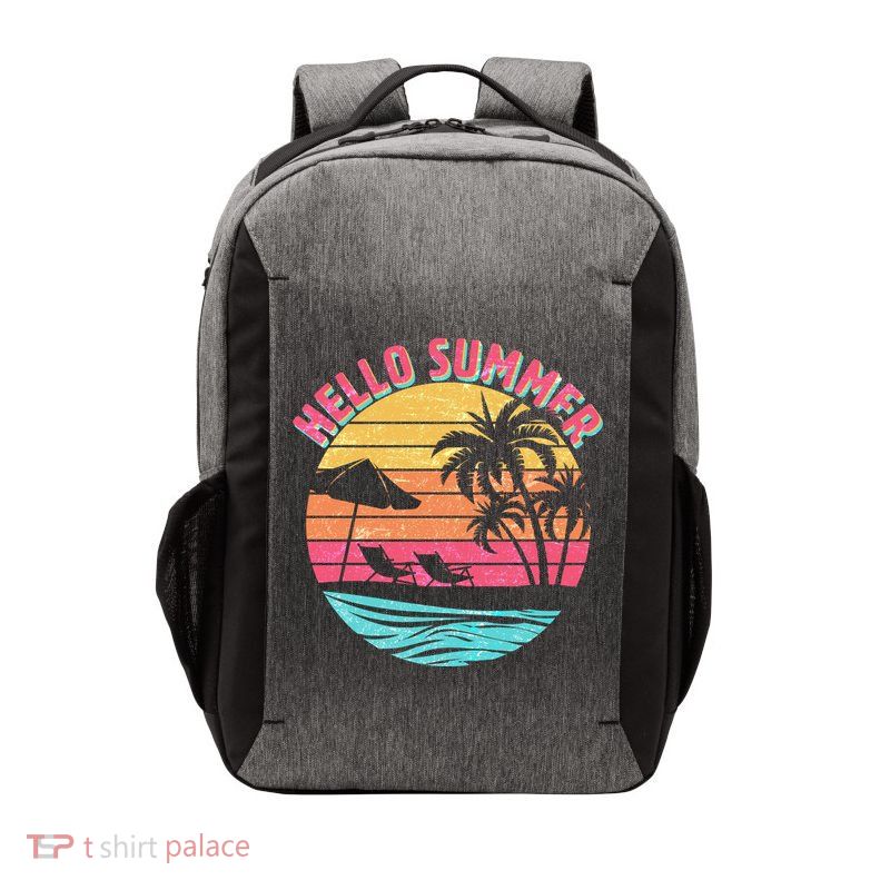Retro Hello Summer Vector Backpack