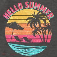 Retro Hello Summer Vector Backpack