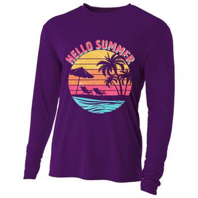 Retro Hello Summer Cooling Performance Long Sleeve Crew