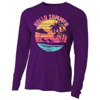 Retro Hello Summer Cooling Performance Long Sleeve Crew