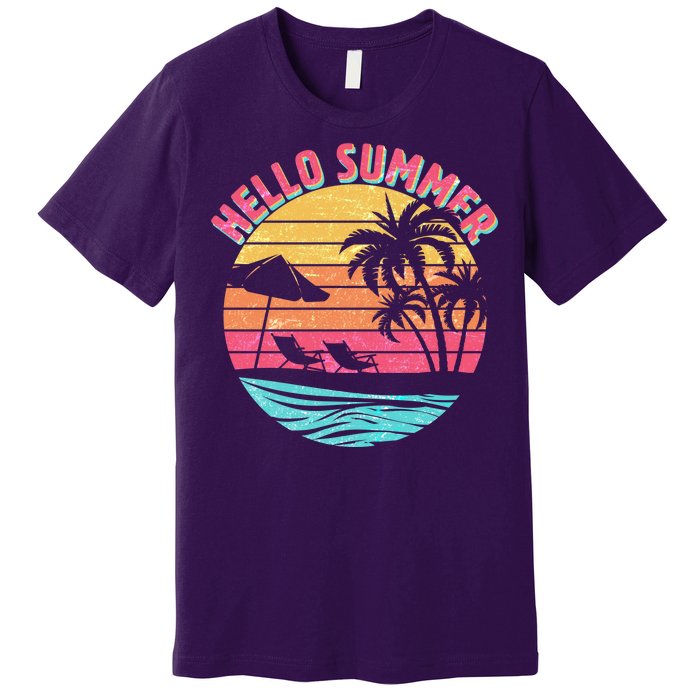 Retro Hello Summer Premium T-Shirt