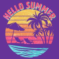 Retro Hello Summer Premium T-Shirt