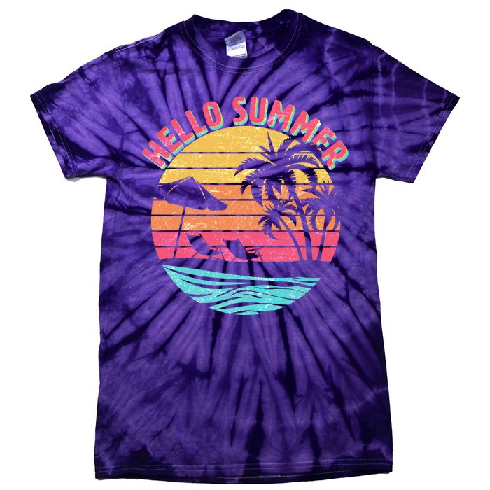 Retro Hello Summer Tie-Dye T-Shirt