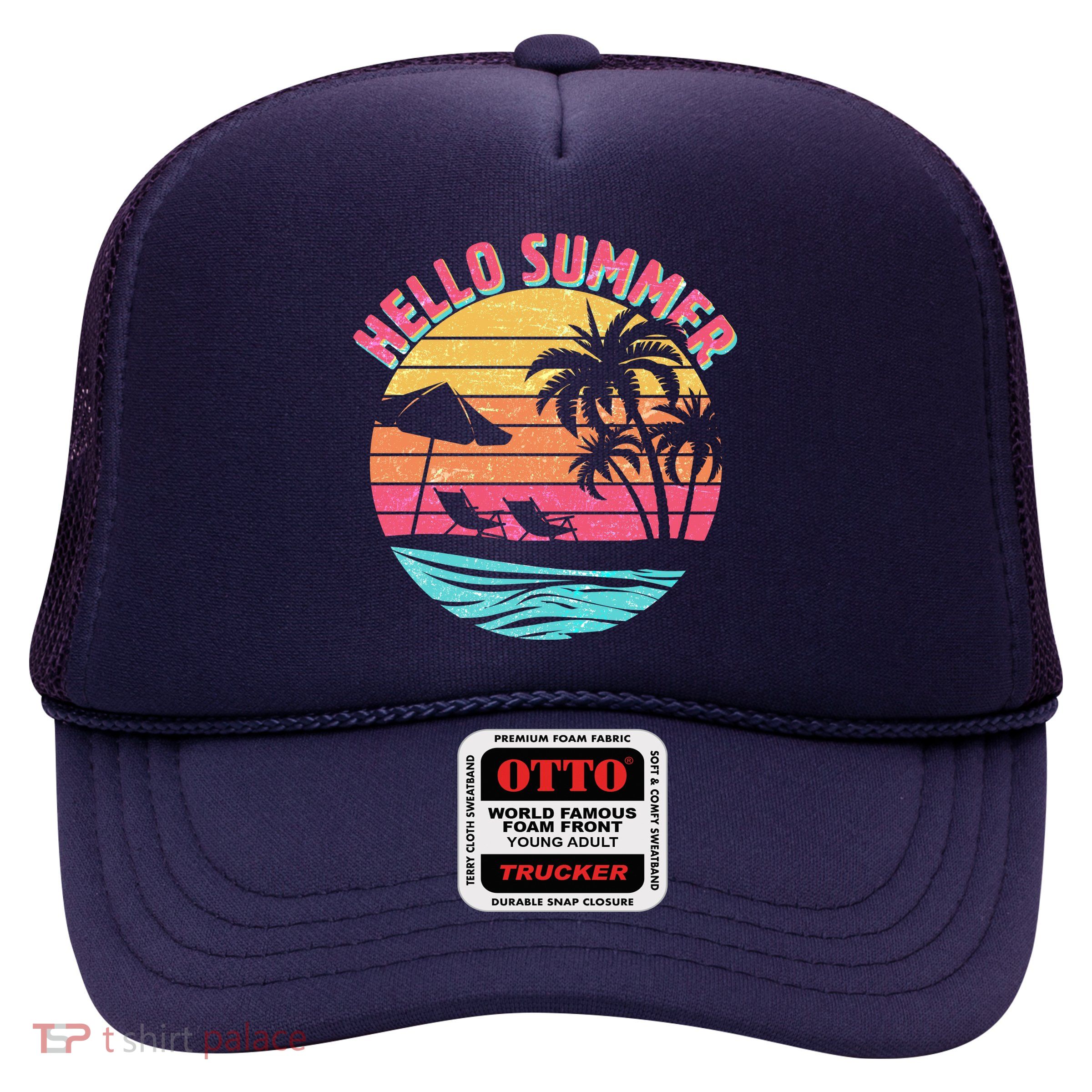 Retro Hello Summer Trucker Hat