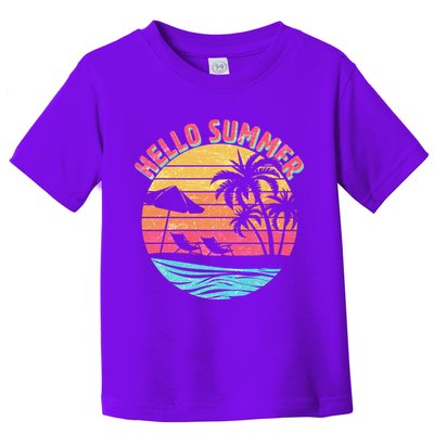 Retro Hello Summer Toddler T-Shirt